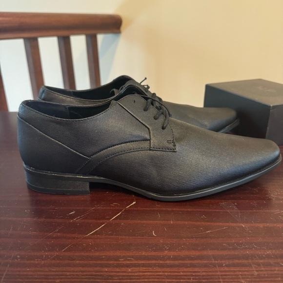 Calvin Klein Benton 2 Black textured oxford men’s dress shoes size 9 - Picture 9 of 13